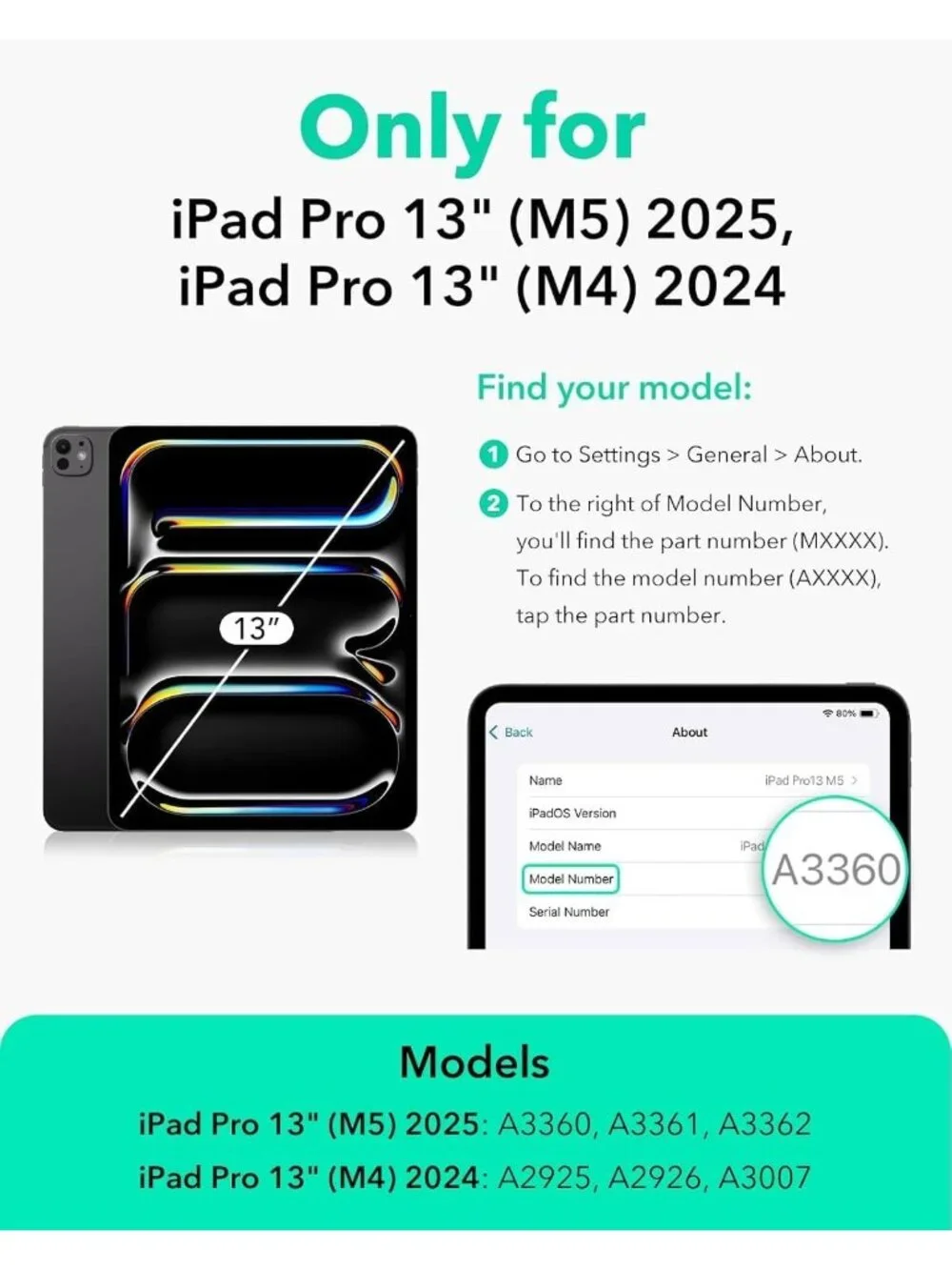 ESR Magnetic Case for iPad Pro 13